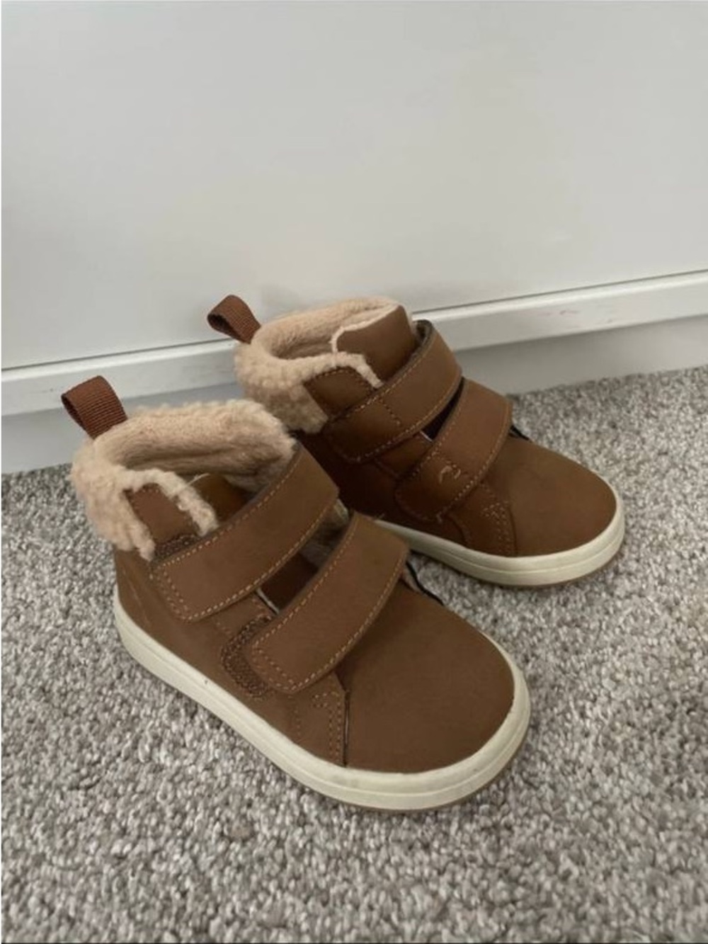 H&M Toddler Warm-Lined High Top Sneaker Boots - Brown (Size 5.5
